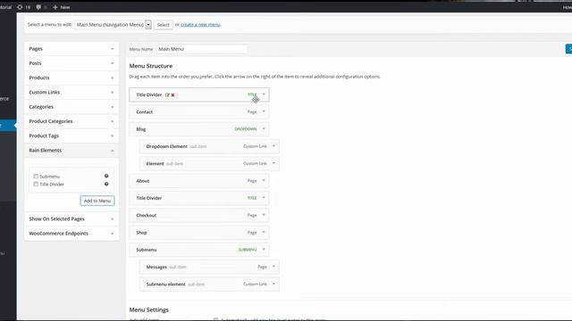 Rain Off-Canvas Menu - Preview смотреть онлайн