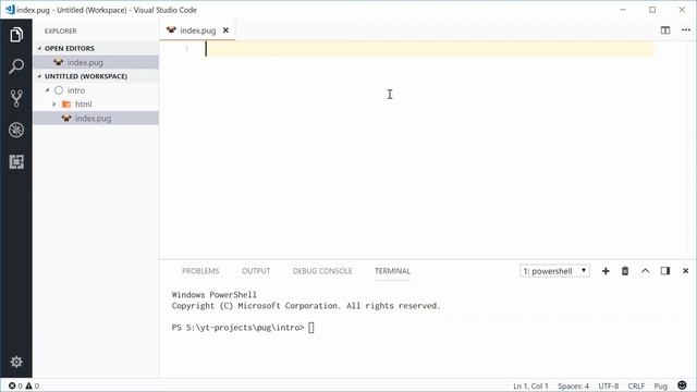 Pug (Jade) Tutorial #1 - Getting Started | HTML + NodeJS смотреть онлайн