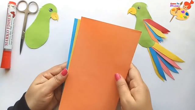 how to make a paper parrot /easy craft смотреть онлайн