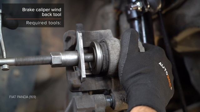 How to change front brake pads on FIAT PANDA (169) [TUTORIAL AUTODOC] смотреть онлайн