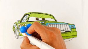 Cars Coloring page for boys  Learn colors with colored markers Fun and Creative for Kids