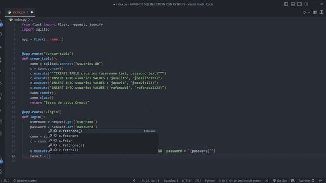 56. APRENDE SQL INJECTION CON PYTHON / SQL INJECTION FOR BEGINNERS смотреть онлайн