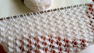 Лучший сетчатый узор спицами - Филигранное сетчатое кружево спицами - Всего один ряд!