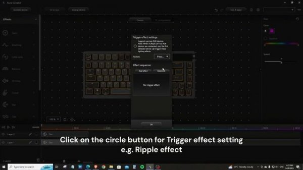 Asus Azoth neon keyboard profile tutorial using Aura Creator