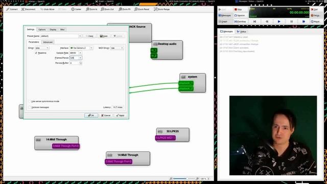 Хотя бы попробуйте JACK (Jack Audio Connection Kit)