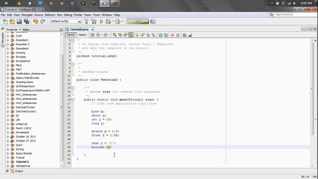 Java Programming Tutorial 2 pt. 1 - Creating Your First Application смотреть онлайн