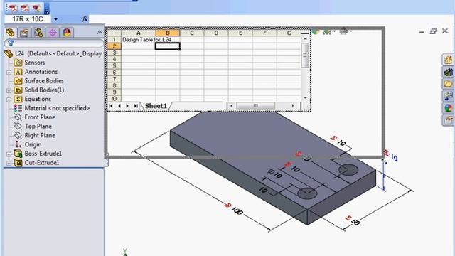 SolidWorks Tutorial - Configuring a Global Variable смотреть онлайн