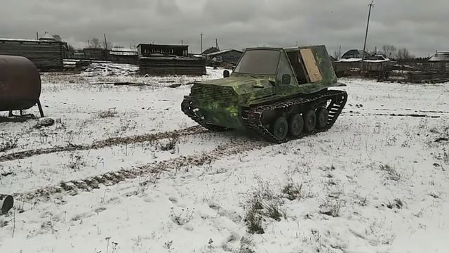 #самодельный #гусеничный #вездеход работа подвески. смотреть онлайн