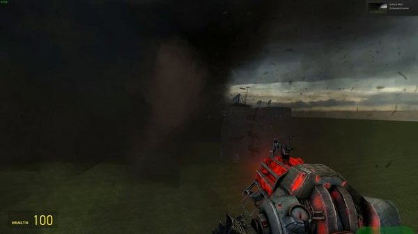 Tornado hits Car Repair shop! Garrys mod Tornado mod!