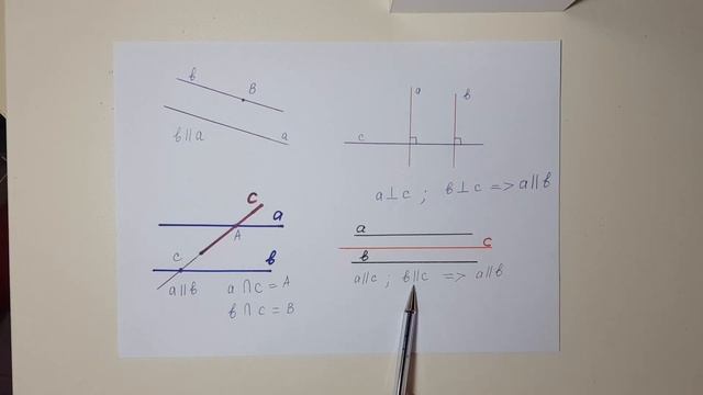 Признаки параллельности прямых смотреть онлайн