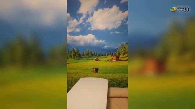 Отзыв на 3D Картины "Деревня в Альпийской долине" смотреть онлайн