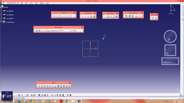 Sketch Tools in Catia Sketcher I Catia V5 Class I Tutorial-04 смотреть онлайн