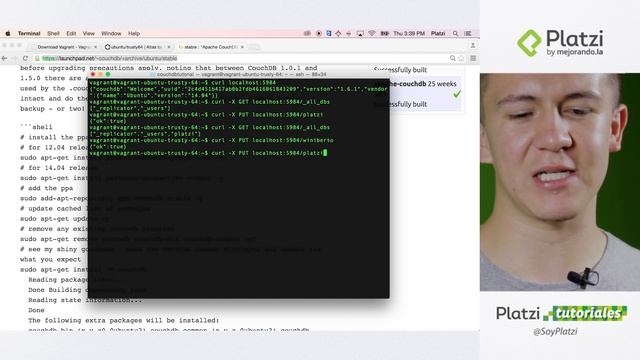 Cómo instalar CouchDB y usarla con CURL y Python смотреть онлайн
