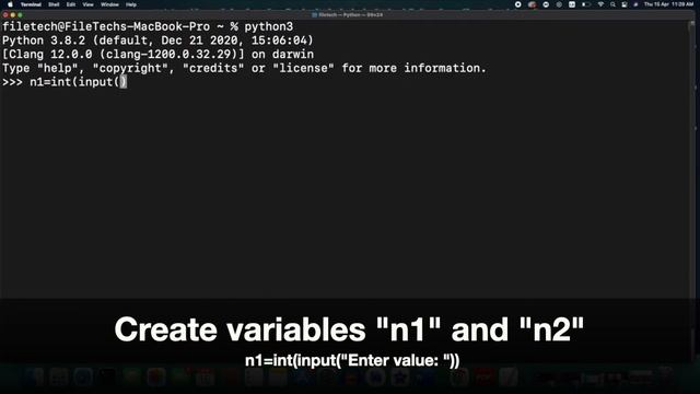 Python tutorial: ADD TWO NUMBERS in python with input scanner | SUM NUMBERS смотреть онлайн