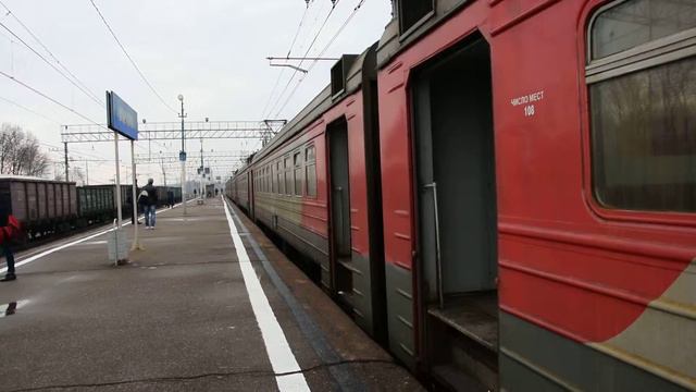 Электропоезд ЭД4М-0213 станция Ворсино 7.04.2016