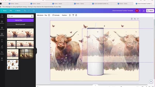 Animated Tumbler Canva Template | Add Your Own Background смотреть онлайн