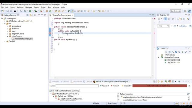 Disable in TestNG смотреть онлайн