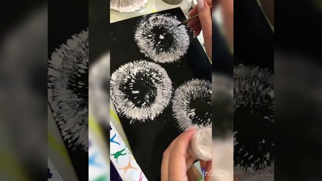 Рисунок в нетрадиционной технике, мастер-класс по изобразительному искусству для детей, "Одуванчики смотреть онлайн