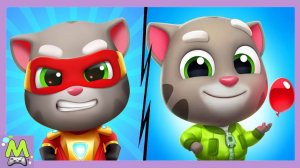 Говорящий Том Погоня Героев vs Том Сила Всплеска.Кто Быстрее Победит Банду Енотов.Игры про Тома