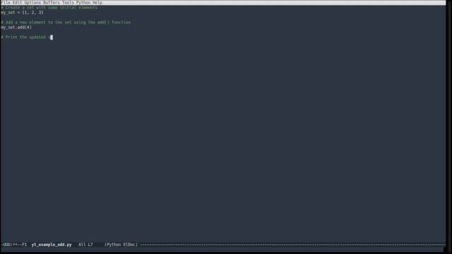 [Python] Sets - add() method смотреть онлайн