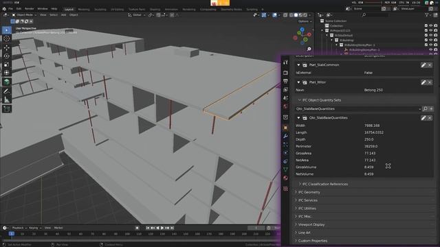 Quantities In IFC Export | BlenderBIM Add-on