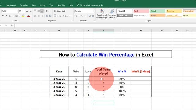 How to Calculate Win Percentage in Excel смотреть онлайн