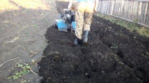 Вспашка фрезами Мотоблок целина