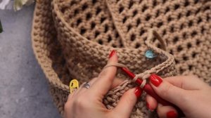 Вяжем сумку "Русалка" из полиэфирного шнура | Часть 2