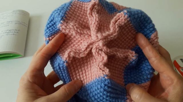 Вяжем шапку Энтерлак. МК. Видео № 3. смотреть онлайн