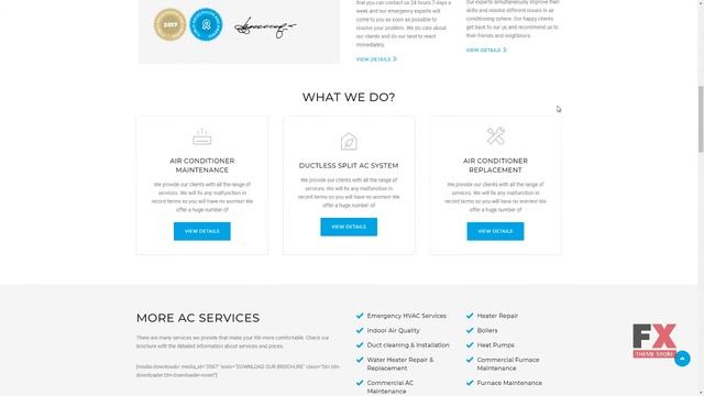 Forceair - Air Conditioner Services WordPress Theme TMT Harper Algern смотреть онлайн