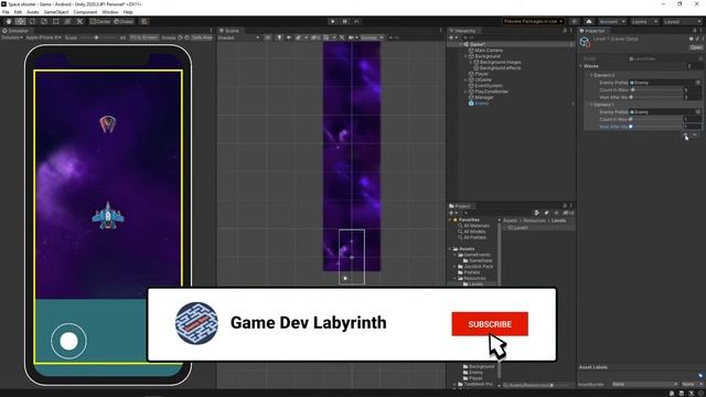 Волны врагов | Космический шутер на Unity. Часть #7 смотреть онлайн