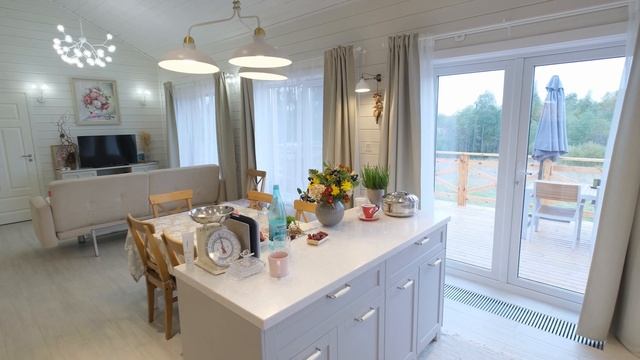 Финский Хутор - обзор каркасного дома 100м2, интересный каркасный дом в один этаж смотреть онлайн