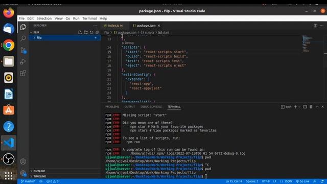 npm ERR! Missing script : "start" | but start script is present | SOLVED in React смотреть онлайн