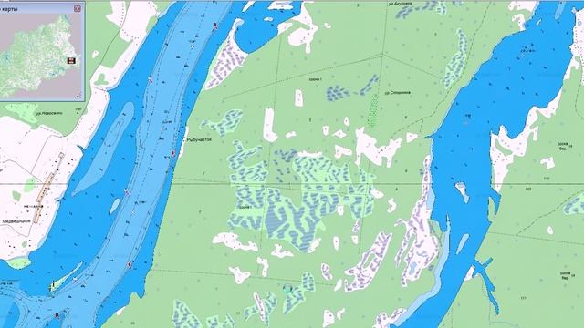 Топографическая карта Тверской области для OziExplorer с картой глубин