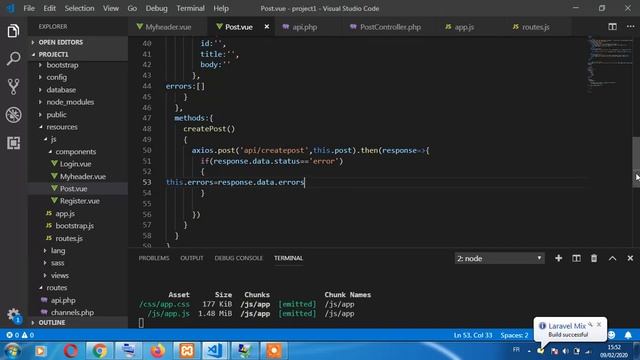 6-Create Post --part2--(SPA Project With Laravel Vuejs in Arabic) смотреть онлайн