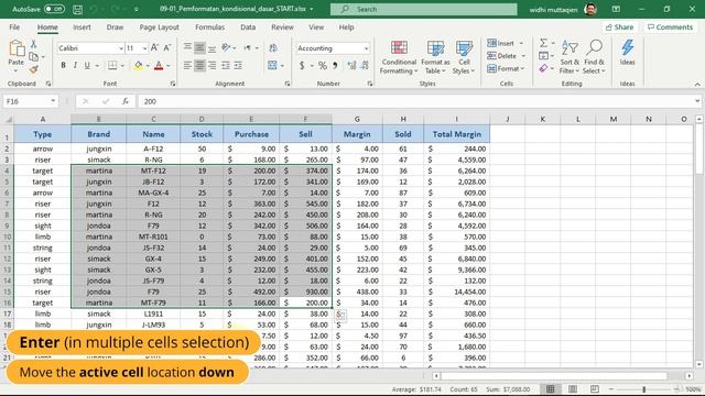 6 Active cell in Excel смотреть онлайн
