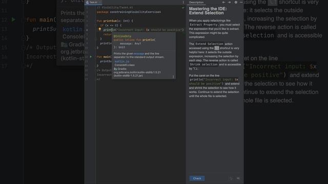 Kotlin - IDE Using Extract Property смотреть онлайн
