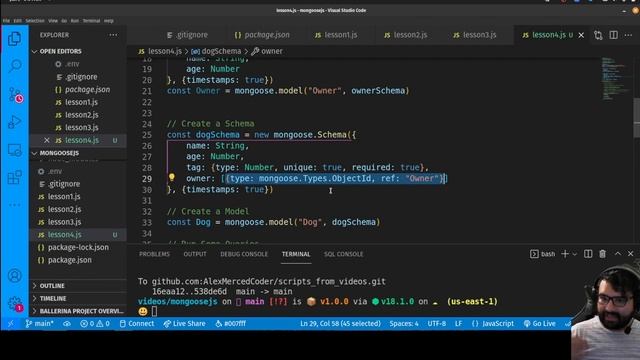 AM Coder - MongooseJS Course #4 - Mongoose Relationships (ObjectID and Populate) смотреть онлайн