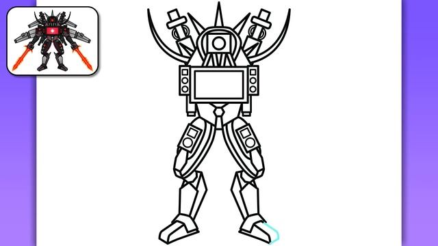 HOW TO DRAW TRI-TITAN UPGRADED | Skibidi Toilet - Easy Step by Step Drawing смотреть онлайн