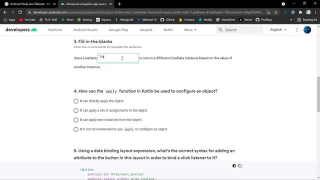 Advanced Navigation App Examples Quiz Answers | Unit 3 Navigation Answers | #AndroidSeekho Season 1 смотреть онлайн