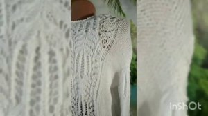 Джемпер узором медвежьи лапки