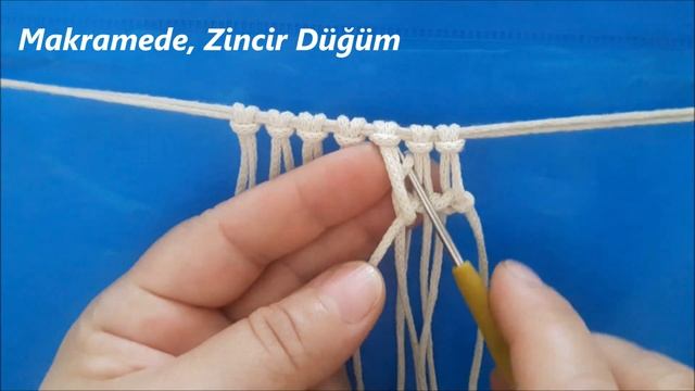 DİY, Macrame, Zincir Düğüm Tutorial - DIY, Macrame, Chain Knot смотреть онлайн