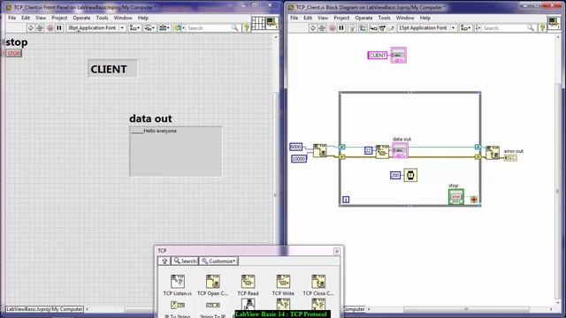LabView Basic 14 : TCP смотреть онлайн