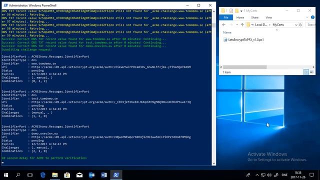 Free SSL certificate with PowerShell, DNS and Let's Encrypt смотреть онлайн