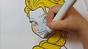 Раскраска Холодное сердце 2//Раскрашиваем Эльзу//Эльза Холодное сердце 2