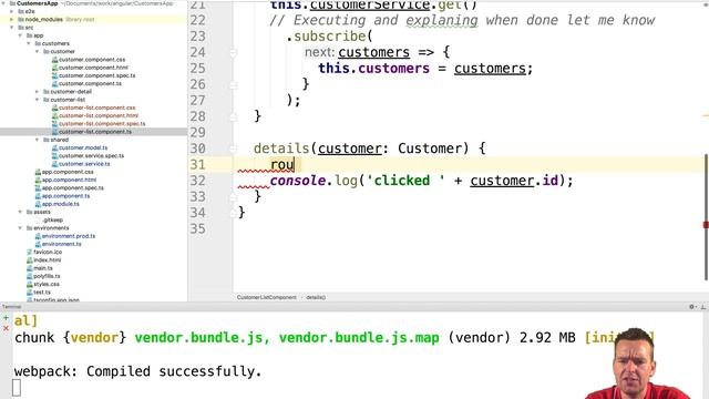 Building a Angular4+ Web App | S4P52 | Route to Details when we click a Customer смотреть онлайн