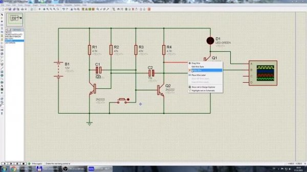 Первое знакомство с программой Proteus 7.10. Урок 1.