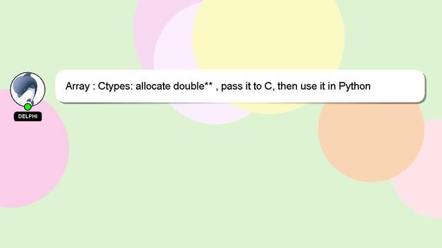 Array : Ctypes: allocate double** , pass it to C, then use it in Python смотреть онлайн