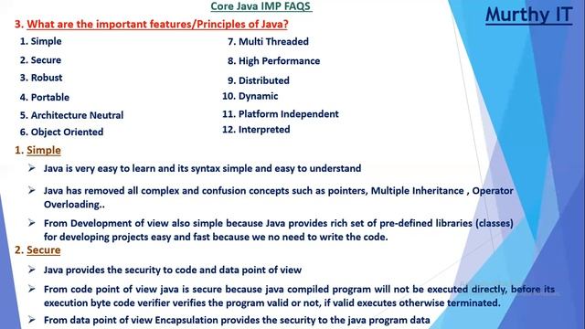 3. What are Java Features/Principles ??? смотреть онлайн