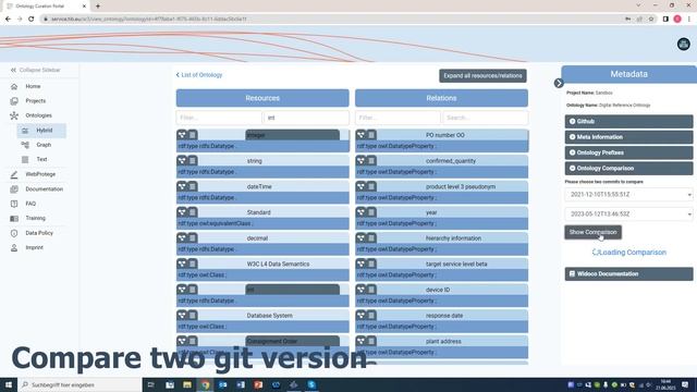 Ontology Curation Portal: Ontology Git Version Comparison смотреть онлайн